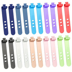 2pcs Silicone Tie, Data Cable Storage Earphone Cable Organizer, Winder Anti-Lost Fastener, Data Cable Bundle Strap
