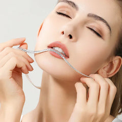 18K Gold & Silver 6mm Full Sideways Necklace