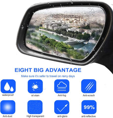 New Rainproof Film Sticker Car Rearview Mirror protective Rain Proof Anti Fog Waterproof Sticker Car Window Transparent Sticker