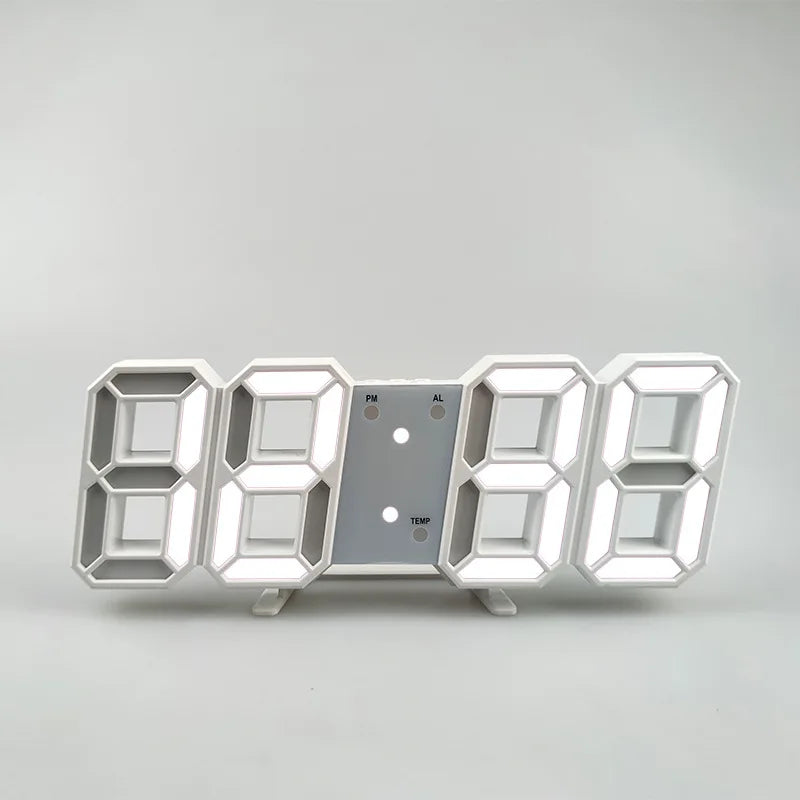 3D LED Digital Alarm Clock Wall Clock