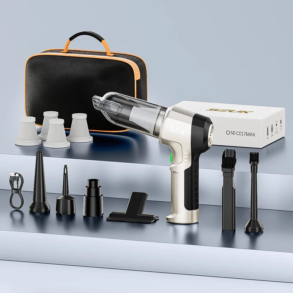 Mini Car Vacuum Cleaner Powerful Portable Handheld Vacuum Cleaner Strong Suction Cleaning Machine Car Hand Wireless Cleaner