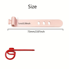 2pcs Silicone Tie, Data Cable Storage Earphone Cable Organizer, Winder Anti-Lost Fastener, Data Cable Bundle Strap